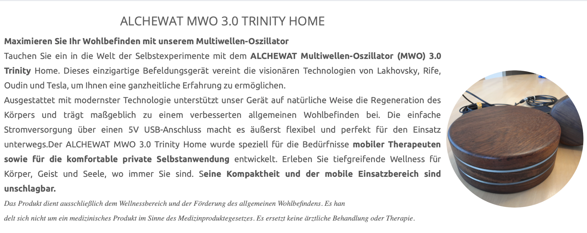 ALCHEWAT MWO 3.0 Trinity Home kleiner Multiwellen-Oszillator